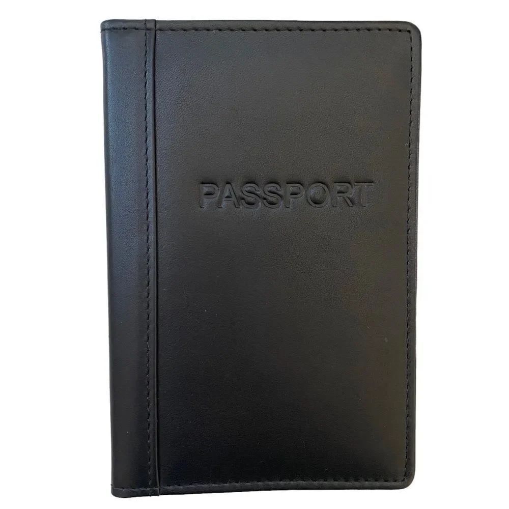 Dopp Black Leather Passport Jacket NWT